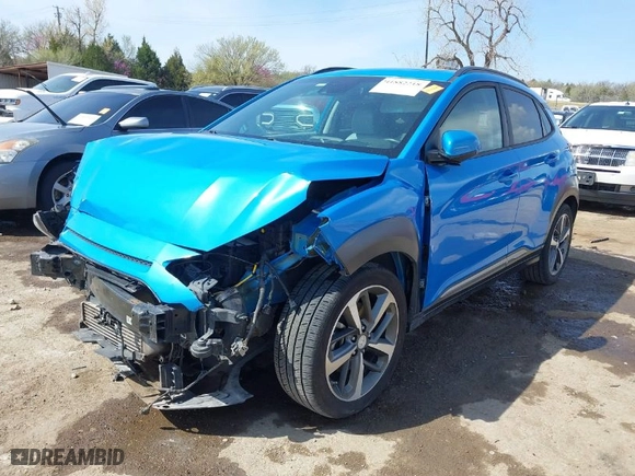 2020 Hyundai Kona Ultimate with VIN KM8K5CA59LU422928, listed as a IAAI auction lot 41882218 with 78,524 mi miles. Bid and sale history available at carsss.com. Image 2.