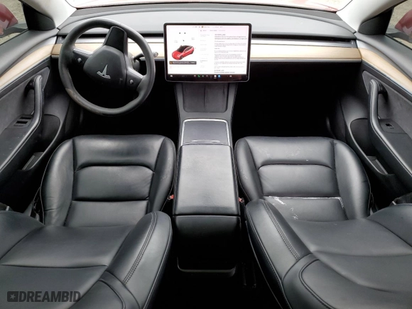 2021 Tesla Model 3 Standard Range Plus with VIN 5YJ3E1EA0MF009522, listed as a Copart auction lot 47464115 with 40,335 mi miles and Salvage Title. Bid and sale history available at carsss.com. Image 8.