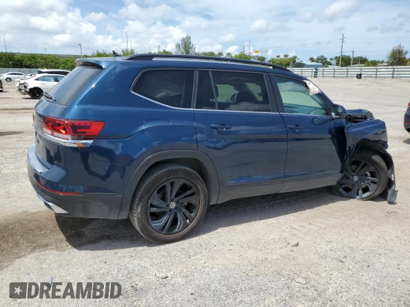 2022 Volkswagen Atlas SE with VIN 1V2WP2CA3NC554739, listed as a Copart auction lot 65341464 with 88,618 mi miles and Salvage title. Bid and sale history available at DreamBid. Image 3.