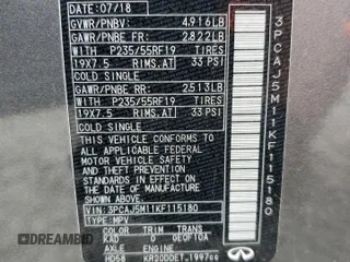 2019 Infiniti QX50 Essential с VIN 3PCAJ5M11KF115180, выставлен на аукционе Copart как лот 54300795 с пробегом 102 965 миль миль и Списание • Salvage title. История ставок и продаж доступна на DreamBid. Изображение 14.