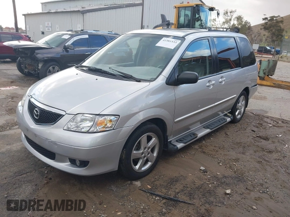 2003 Mazda MPV LX z VIN JM3LW28J730339693, wystawiony jako IAAI lot #41581533 z przebiegiem 56 275 mil mil oraz . Historia ofert i sprzedaży dostępna na DreamBid. Obrazek 2.
