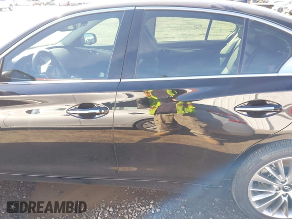 2019 Infiniti Q50 3.0t LUXE with VIN JN1EV7AP8KM541551, listed as a IAAI auction lot 41534608 with 66,273 mi miles. Bid and sale history available at carsss.com. Image 14.
