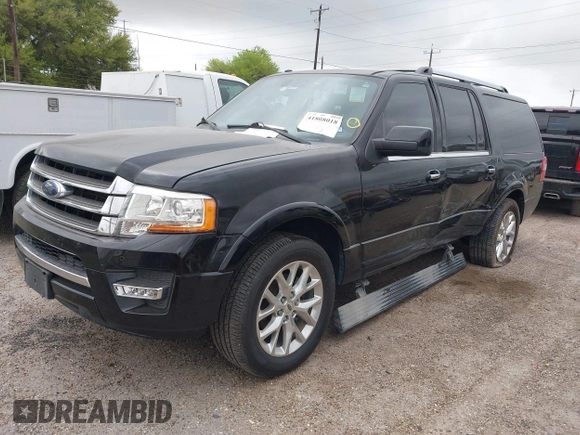 2017 Ford Expedition Max Limited with VIN 1FMJK1KT5HEA82409, listed as a IAAI auction lot 41808018 with 122,515 mi miles and . Bid and sale history available at DreamBid. Image 2.