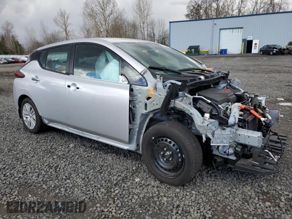2024 Nissan LEAF S with VIN 1N4AZ1BV7RC556039, listed as a Copart auction lot 49458035 with 3,734 mi miles and Salvage title. Bid and sale history available at DreamBid. Image 4.