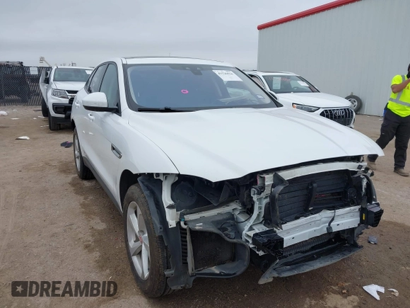 2018 Jaguar F-PACE 30t Premium with VIN SADCJ2GX5JA235163, listed as a IAAI auction lot 41526626 with 135,160 mi miles. Bid and sale history available at carsss.com. Image 1.