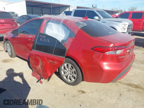 2020 Toyota Corolla LE with VIN JTDEPRAE5LJ106071, listed as a IAAI auction lot 41684256 with 90,838 mi miles and . Bid and sale history available at DreamBid. Image 3.
