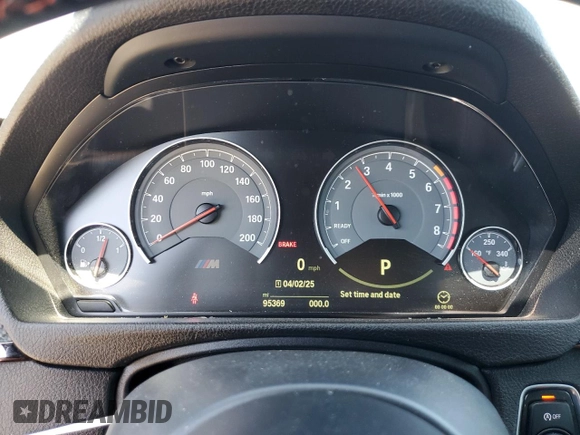 2015 BMW M4 with VIN WBS3R9C52FK334020, listed as a Copart auction lot 51867985 with 95,369 mi miles and Salvage title. Bid and sale history available at DreamBid. Image 9.