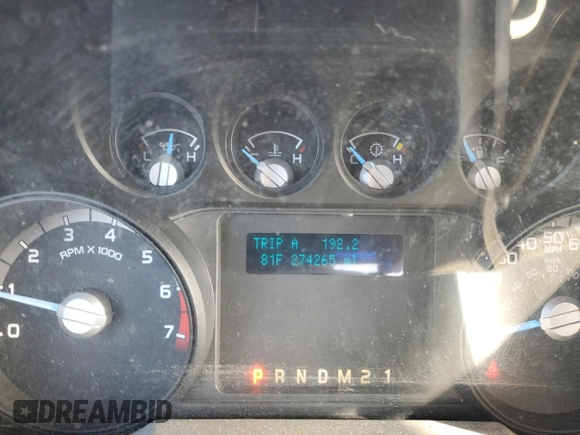 2015 Ford F-250 XL with VIN 1FDBF2A6XFEC57194, listed as a Copart auction lot 48069255 with 274,265 mi miles and Clean title. Bid and sale history available at DreamBid. Image 9.