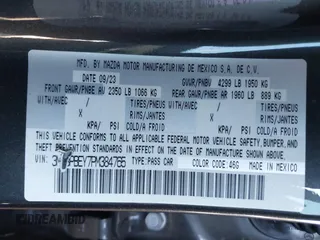 2023 Mazda 3 Premium Plus with VIN 3MZBPBEY7PM384765, listed as a IAAI auction lot 42114479 with 13,944 mi miles and . Bid and sale history available at DreamBid. Image 9.