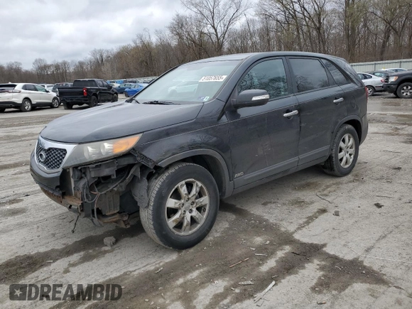 2012 Kia Sorento LX with VIN 5XYKTCA6XCG239803, listed as a Copart auction lot 51057655 with 138,758 mi miles and Salvage Title. Bid and sale history available at carsss.com. Image 1.