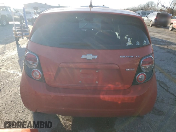 2013 Chevrolet Sonic LT with VIN 1G1JC6SB2D4228540, listed as a Copart auction lot 85100394 with 95,613 mi miles and Salvage Title. Bid and sale history available at carsss.com. Image 6.
