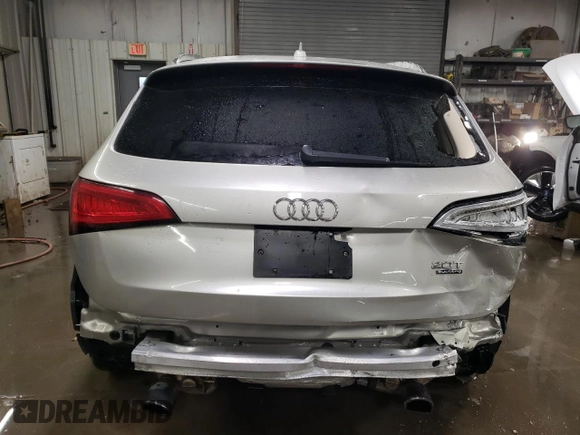 2015 Audi Q5 Premium Plus with VIN WA1LFAFP6FA099393, listed as a Copart auction lot 45502665 with 166,379 mi miles and Salvage title. Bid and sale history available at DreamBid. Image 6.