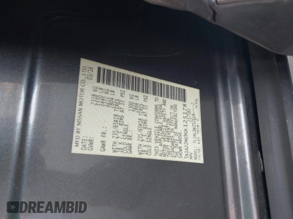 2016 Nissan Murano Platinum with VIN 5N1AZ2MG9GN125178, listed as a IAAI auction lot 41456322 with 179,505 mi miles and . Bid and sale history available at DreamBid. Image 9.