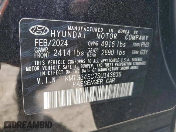 2025 Genesis G70 2.5T z VIN KMTG34SC7SU143836, wystawiony jako Copart lot #60212205 z przebiegiem 1 581 mil mil oraz Nie do naprawy • Non repairable. Historia ofert i sprzedaży dostępna na DreamBid. Obrazek 12.