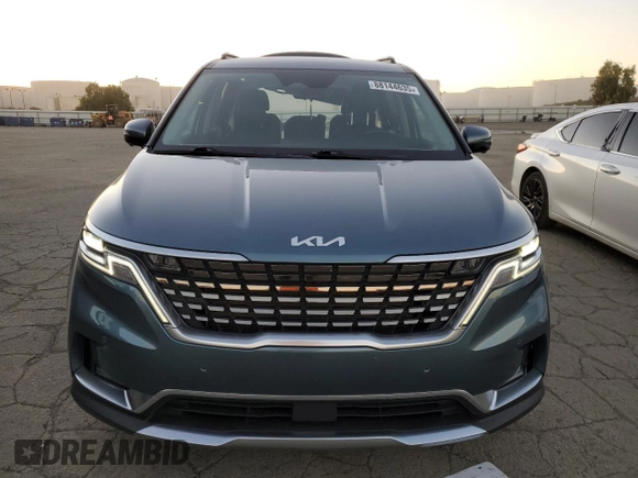 2022 Kia Carnival SX with VIN KNDNE5H36N6187980, listed as a Copart auction lot 88144635 with 27,073 mi miles and Salvage Title. Bid and sale history available at carsss.com. Image 5.