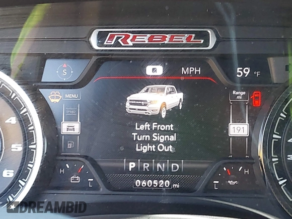 2020 Ram 1500 Rebel with VIN 1C6SRFLT8LN164196, listed as a IAAI auction lot 42538059 with 60,520 mi miles and . Bid and sale history available at DreamBid. Image 16.