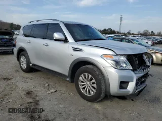 2017 Nissan Armada SV with VIN JN8AY2NC7H9507419, listed as a Copart auction lot 49708345 with 136,296 mi miles and Salvage Title. Bid and sale history available at DreamBid. Image 4.