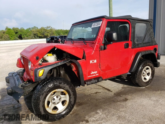 2004 Jeep Wrangler X with VIN 1J4FA39S94P709062, listed as a Copart auction lot 45573034 with 203,502 mi miles and Salvage Title. Bid and sale history available at carsss.com. Image 1.