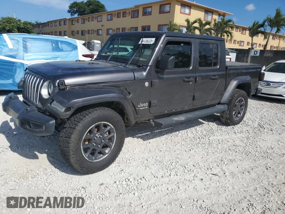 2021 Jeep Gladiator Overland z VIN 1C6HJTFG0ML574762, wystawiony jako Copart lot #54728225 z przebiegiem 32 284 mil mil oraz Szkoda całkowita • Salvage title. Historia ofert i sprzedaży dostępna na DreamBid. Obrazek 1.