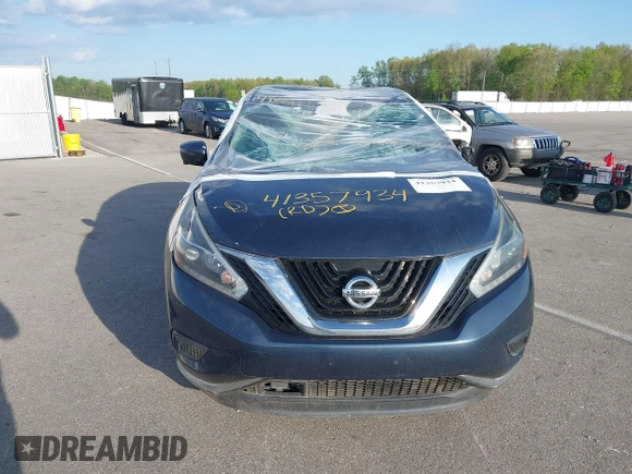 2018 Nissan Murano SV with VIN 5N1AZ2MGXJN174834, listed as a IAAI auction lot 41357934 with 63,568 mi miles and . Bid and sale history available at DreamBid. Image 13.