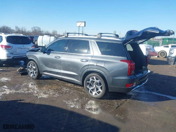 2022 Hyundai Palisade Calligraphy with VIN KM8R74HE7NU391637, listed as a IAAI auction lot 41644463 with 49,913 mi miles. Bid and sale history available at carsss.com. Image 3.