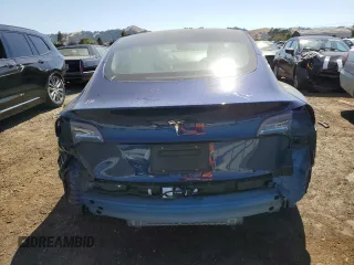 2022 Tesla Model 3 with VIN 5YJ3E1EA0NF361050, listed as a Copart auction lot 62446144 with 38,808 mi miles and Salvage Title. Bid and sale history available at carsss.com. Image 6.