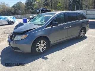 2013 Honda Odyssey EX-L with VIN 5FNRL5H68DB012182, listed as a Copart auction lot 50142475 with 0 mi miles and Salvage Title. Bid and sale history available at carsss.com. Image 1.