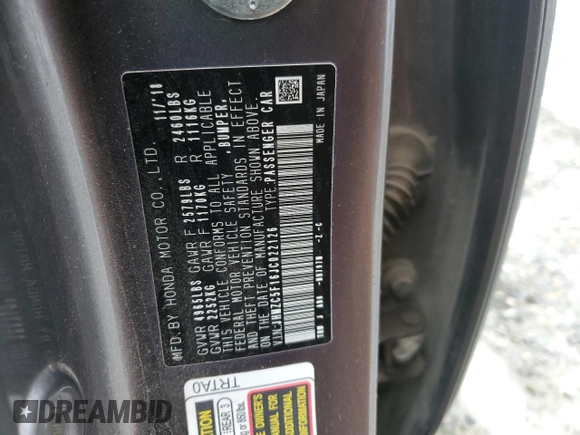 2018 Honda Clarity Plug-In Hybrid with VIN JHMZC5F16JC022126, listed as a Copart auction lot 85769194 with 113,145 mi miles and Salvage Title. Bid and sale history available at carsss.com. Image 13.
