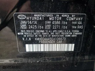 2014 Hyundai Sonata Hybrid with VIN KMHEC4A45EA106673, listed as a Copart auction lot 79225234 with 95,249 mi miles and Salvage Title. Bid and sale history available at carsss.com. Image 12.