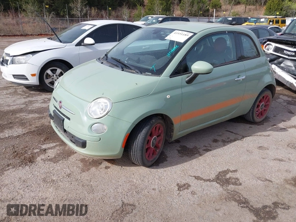 2016 FIAT 500 Easy with VIN 3C3CFFKR0GT125964, listed as a IAAI auction lot 41931189 with 90,237 mi miles. Bid and sale history available at carsss.com. Image 2.