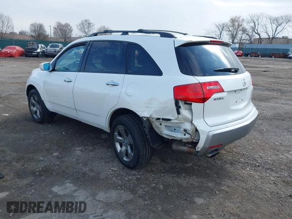 2007 Acura MDX Tech Pkg with VIN 2HNYD28327H509587, listed as a IAAI auction lot 41854884 with 168,082 mi miles. Bid and sale history available at carsss.com. Image 3.