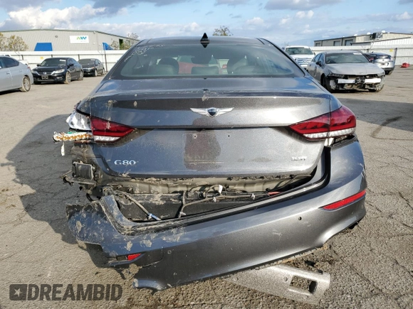 2019 Genesis G80 3.3T Sport with VIN KMHGN4JB6KU290601, listed as a Copart auction lot 42657505 with 29,085 mi miles and Salvage Title. Bid and sale history available at carsss.com. Image 6.