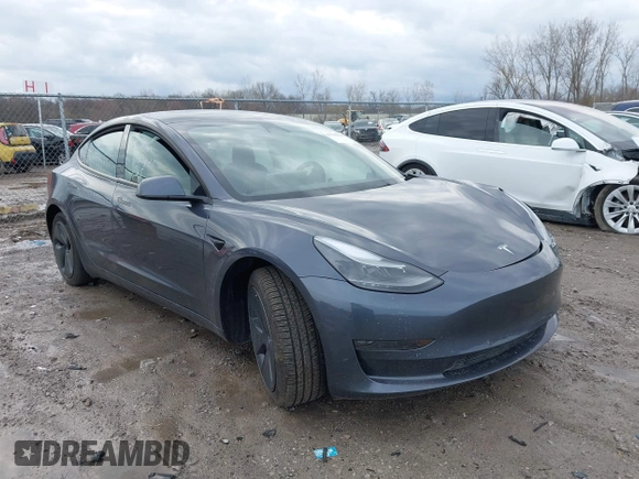 2022 Tesla Model 3 Long Range with VIN 5YJ3E1EB8NF201023, listed as a IAAI auction lot 41942943 with 30,635 mi miles and . Bid and sale history available at DreamBid. Image 1.