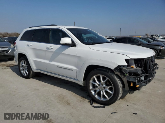 2015 Jeep Grand Cherokee Summit with VIN 1C4RJEJG9FC755474, listed as a Copart auction lot 44393085 with 56,163 mi miles and Salvage title. Bid and sale history available at DreamBid. Image 4.