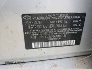 2015 Hyundai Sonata SE z VIN 5NPE24AF9FH106131, wystawiony jako Copart lot #57425605 z przebiegiem 124 668 mil mil oraz Czysty tytuł • Clean title. Historia ofert i sprzedaży dostępna na DreamBid. Obrazek 12.