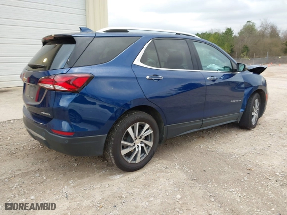 2022 Chevrolet Equinox Premier with VIN 3GNAXNEV5NS104346, listed as a IAAI auction lot 41520080 with 42,781 mi miles. Bid and sale history available at carsss.com. Image 4.