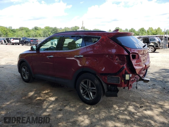 2017 Hyundai Santa Fe 2.4L with VIN 5XYZU3LB5HG411281, listed as a Copart auction lot 61428215 with 51,423 mi miles and Salvage title. Bid and sale history available at DreamBid. Image 2.