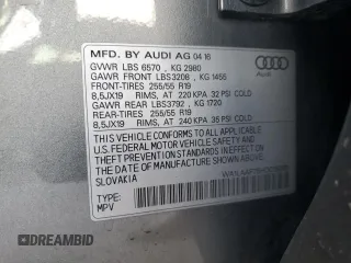2017 Audi Q7 Premium Plus with VIN WA1LAAF75HD015080, listed as a Copart auction lot 49400355 with 148,173 mi miles and Clean title. Bid and sale history available at DreamBid. Image 13.