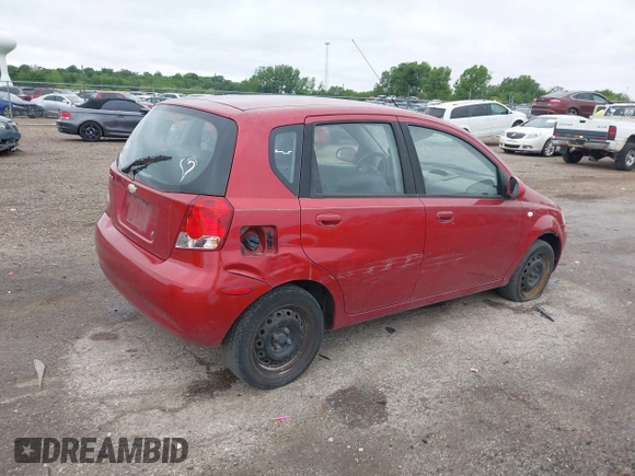 2006 Chevrolet Aveo LS with VIN KL1TD66686B681805, listed as a IAAI auction lot 42307732 with 172,769 mi miles and . Bid and sale history available at DreamBid. Image 4.