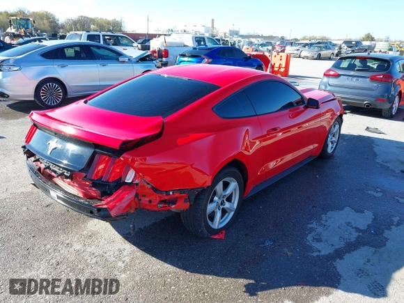 2016 Ford Mustang V6 with VIN 1FA6P8AM7G5201452, listed as a IAAI auction lot 40831733 with 97,592 mi miles and . Bid and sale history available at carsss.com. Image 4.
