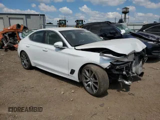 2023 Genesis G70 2.0T with VIN KMTG34TA9PU123771, listed as a Copart auction lot 62946065 with 43,171 mi miles and Salvage title. Bid and sale history available at DreamBid. Image 4.