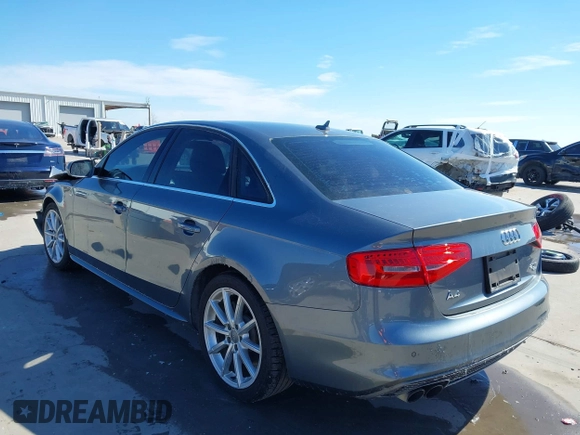 2014 Audi A4 Premium Plus with VIN WAUFFAFL1EN008938, listed as a IAAI auction lot 41602630 with 1 mi miles. Bid and sale history available at carsss.com. Image 3.