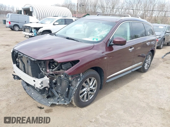 2014 Infiniti QX60 with VIN 5N1AL0MM3EC529582, listed as a IAAI auction lot 41844458 with 127,063 mi miles and . Bid and sale history available at carsss.com. Image 18.