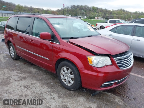 2012 Chrysler Town & Country Touring with VIN 2C4RC1BG8CR344068, listed as a IAAI auction lot 41970494 with 130,559 mi miles. Bid and sale history available at carsss.com. Image 1.