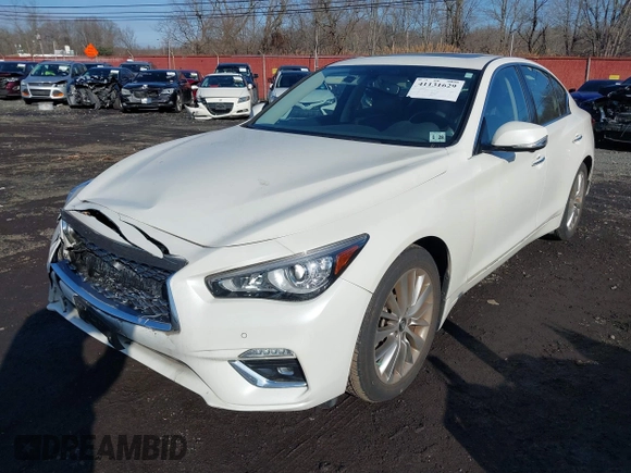 2023 Infiniti Q50 Luxe z VIN JN1EV7BR8PM540570, wystawiony jako IAAI lot #41131629 z przebiegiem 5 964 mil mil oraz . Historia ofert i sprzedaży dostępna na DreamBid. Obrazek 18.
