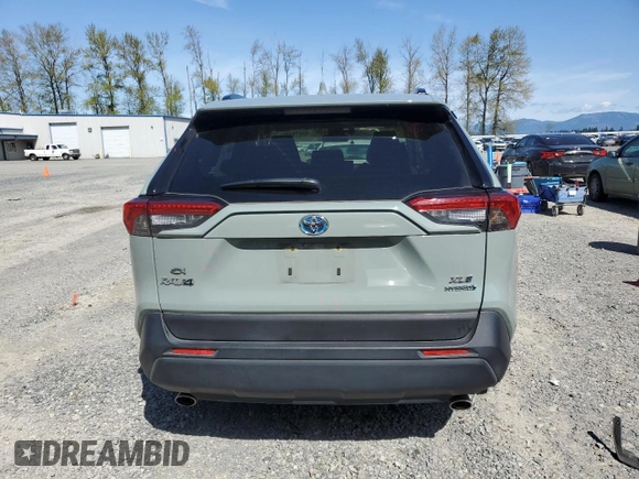 2021 Toyota RAV4 Hybrid XLE with VIN JTMRWRFV3MD134951, listed as a Copart auction lot 53275155 with 46,464 mi miles and Salvage Title. Bid and sale history available at carsss.com. Image 6.
