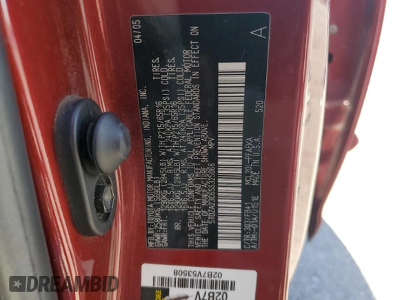 2005 Toyota Sienna CE with VIN 5TDZA23C65S325066, listed as a Copart auction lot 44971265 with 199,357 mi miles and Salvage Title. Bid and sale history available at carsss.com. Image 15.
