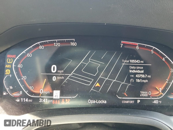 2019 BMW 3 Series 330i with VIN 3MW5R1J56K8A04250, listed as a Copart auction lot 53336355 with 105,543 mi miles and Salvage Title. Bid and sale history available at carsss.com. Image 9.