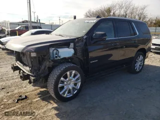 2021 Chevrolet Tahoe High Country with VIN 1GNSCTKLXMR105453, listed as a Copart auction lot 82807274 with 56,534 mi miles and Salvage Title. Bid and sale history available at carsss.com. Image 1.