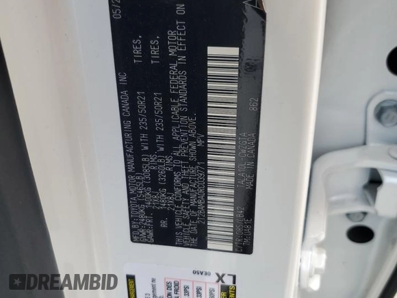 2024 Lexus RX 350 z VIN 2T2BAMBA0RC039771, wystawiony jako Copart lot #53537975 z przebiegiem 6 421 mil mil oraz Szkoda całkowita • Salvage title. Historia ofert i sprzedaży dostępna na DreamBid. Obrazek 14.